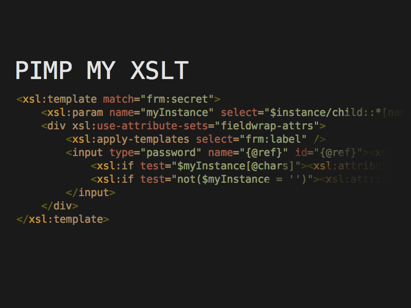 “Pimp My XSLT” has great tips on XSLT and related technologies.
